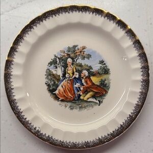 Vintage Cronin China Co. “Courting Couple” Bread Plate – 6.25" [E]